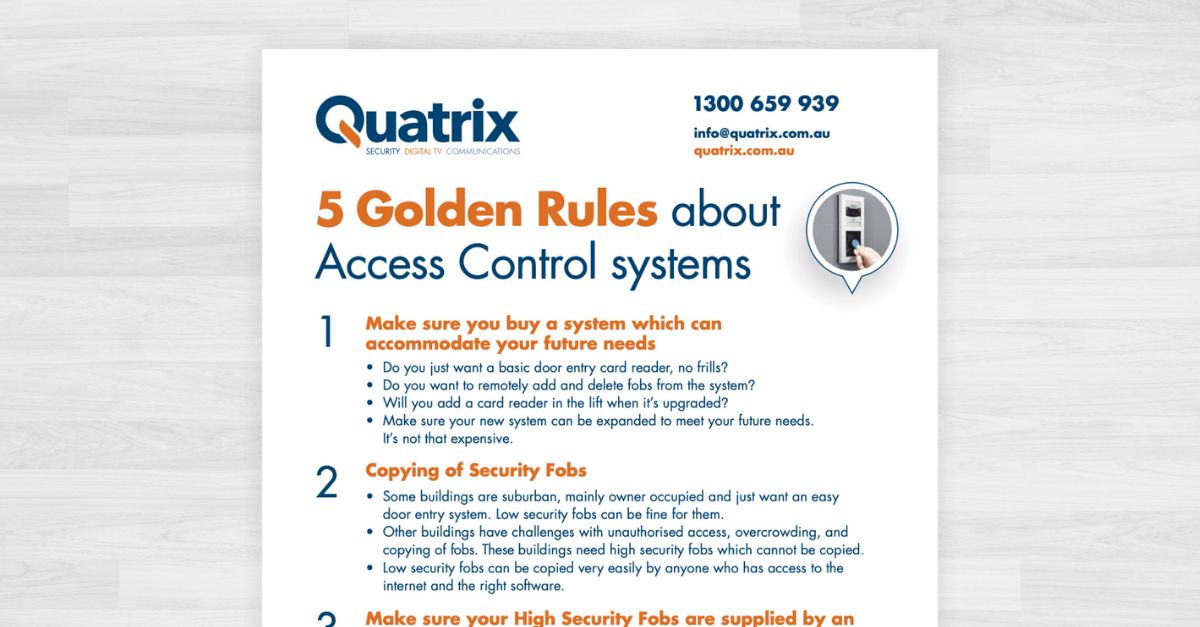 5 Golden Rules about Access Control systems
